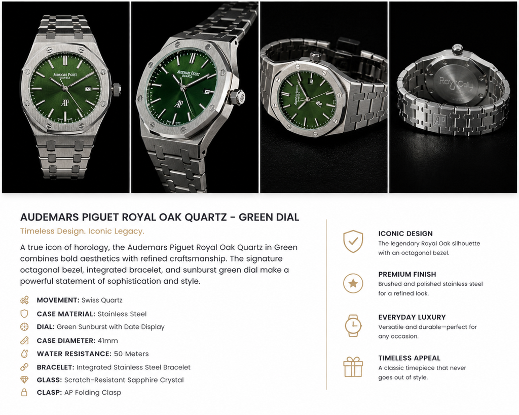 Audemars Piguet Oak Series – Green Dial (AAA Master Copy)