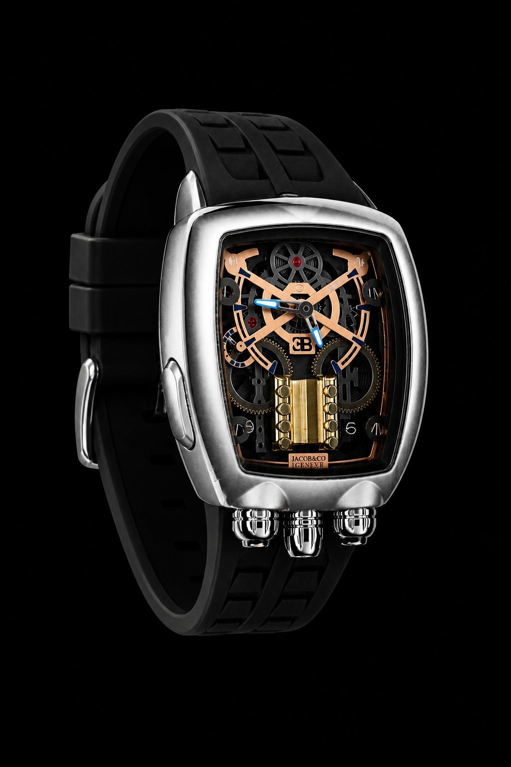 Bugatti Skeleton Sports Watch – Black & Red Edition