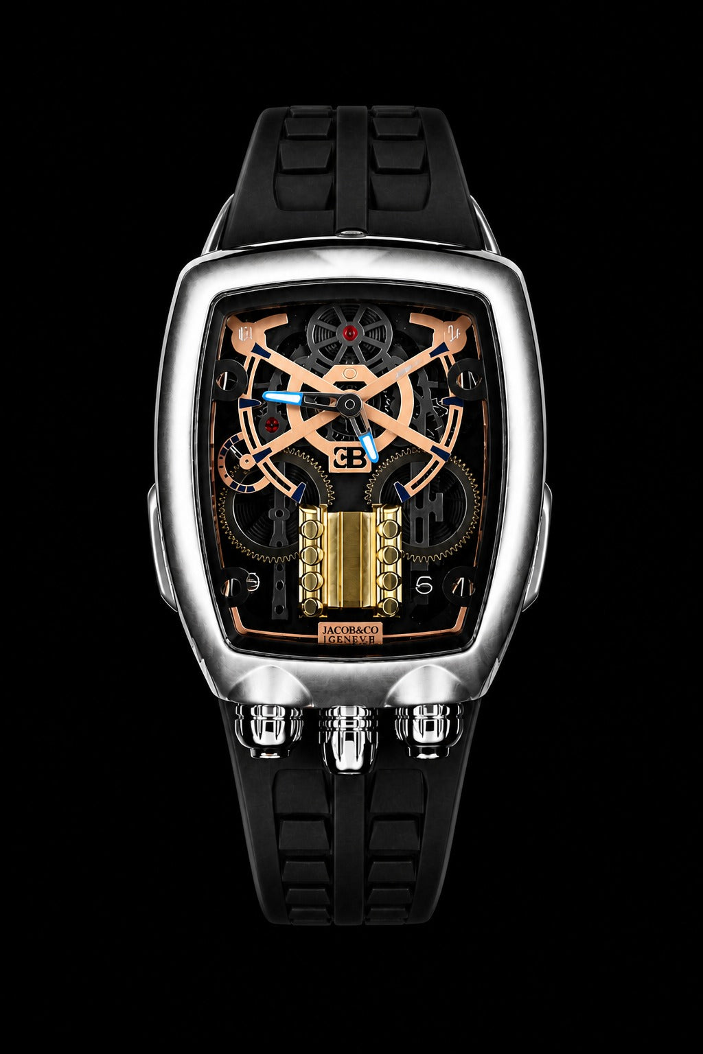 Bugatti Skeleton Sports Watch – Black & Red Edition