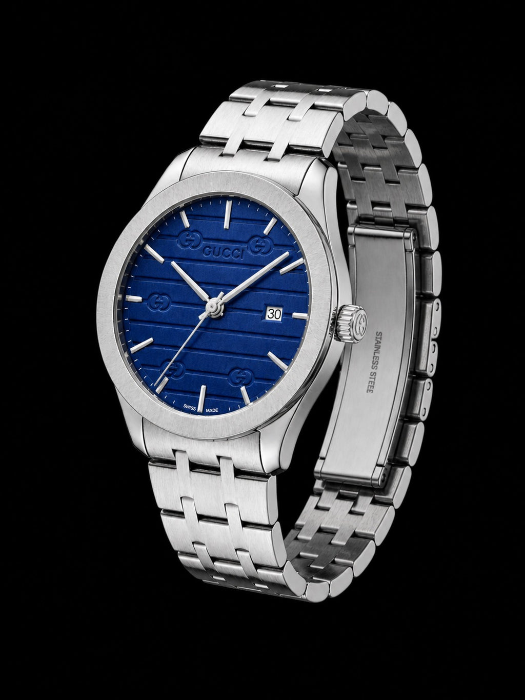 Gucci Engraved Signature Watch – Blue & Green Dial Collection
