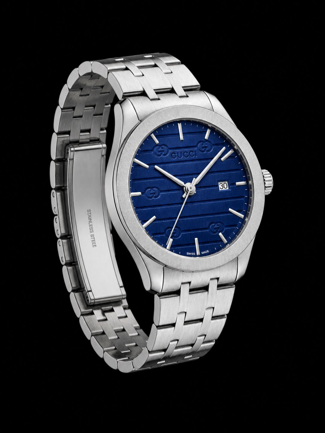 Gucci Engraved Signature Watch – Blue & Green Dial Collection