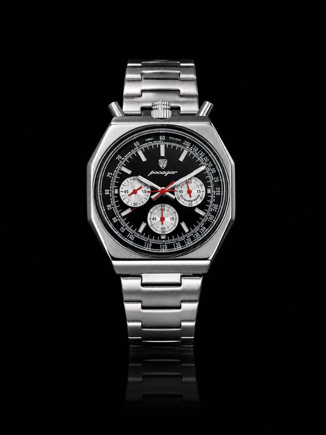 Poedagar Chronograph – Navy Blue Dial Racing Watch