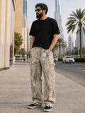 Zara Abstract Print Carpenter Pants