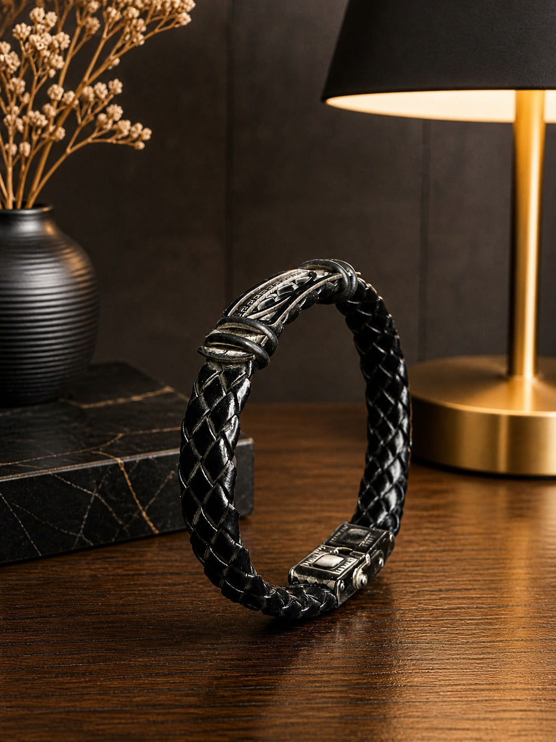 ENCLAVE ECLIPSE Braided Leather Bracelet