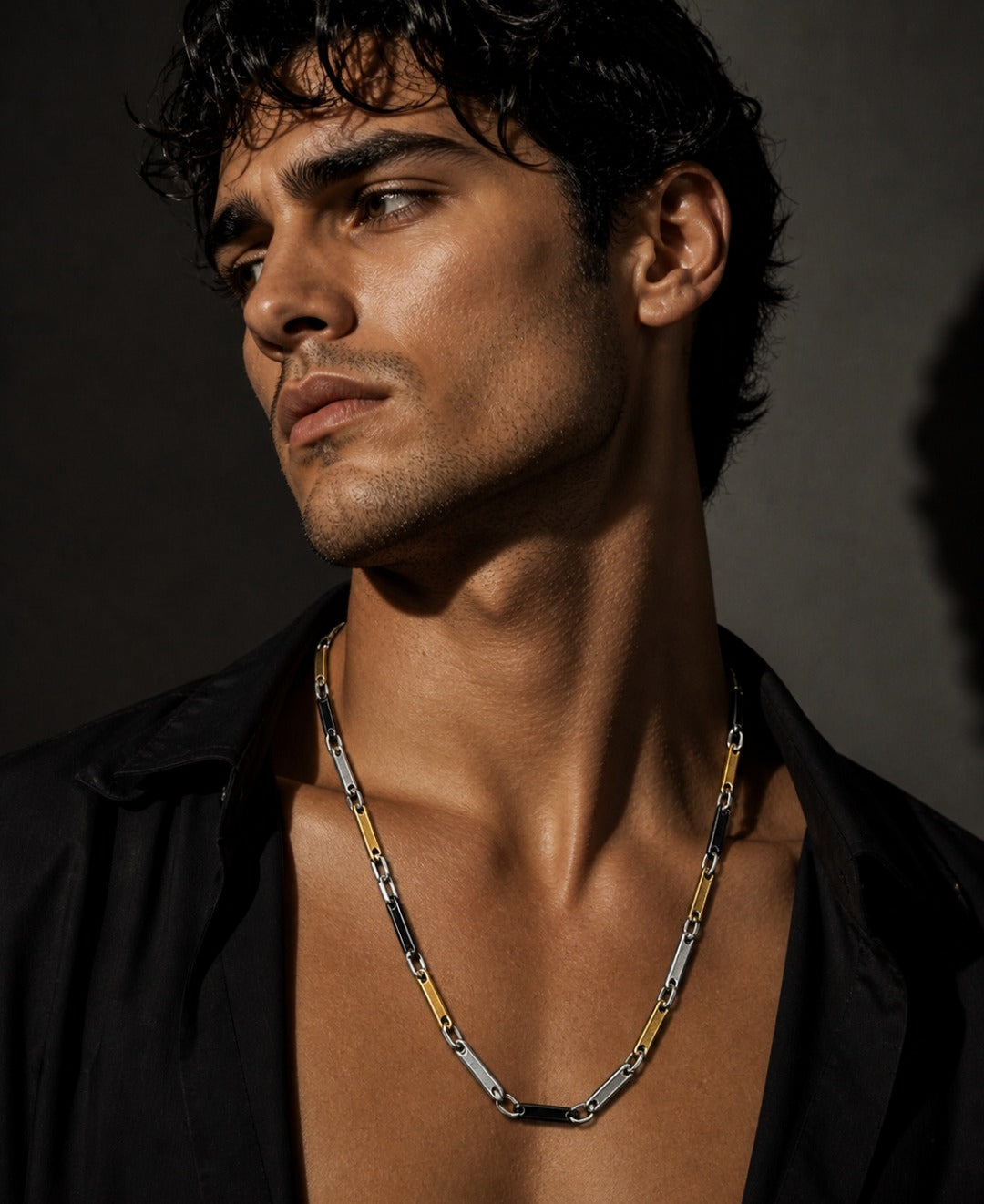 ENCLAVE ECLIPSE Dual-Tone Signature Link Necklace