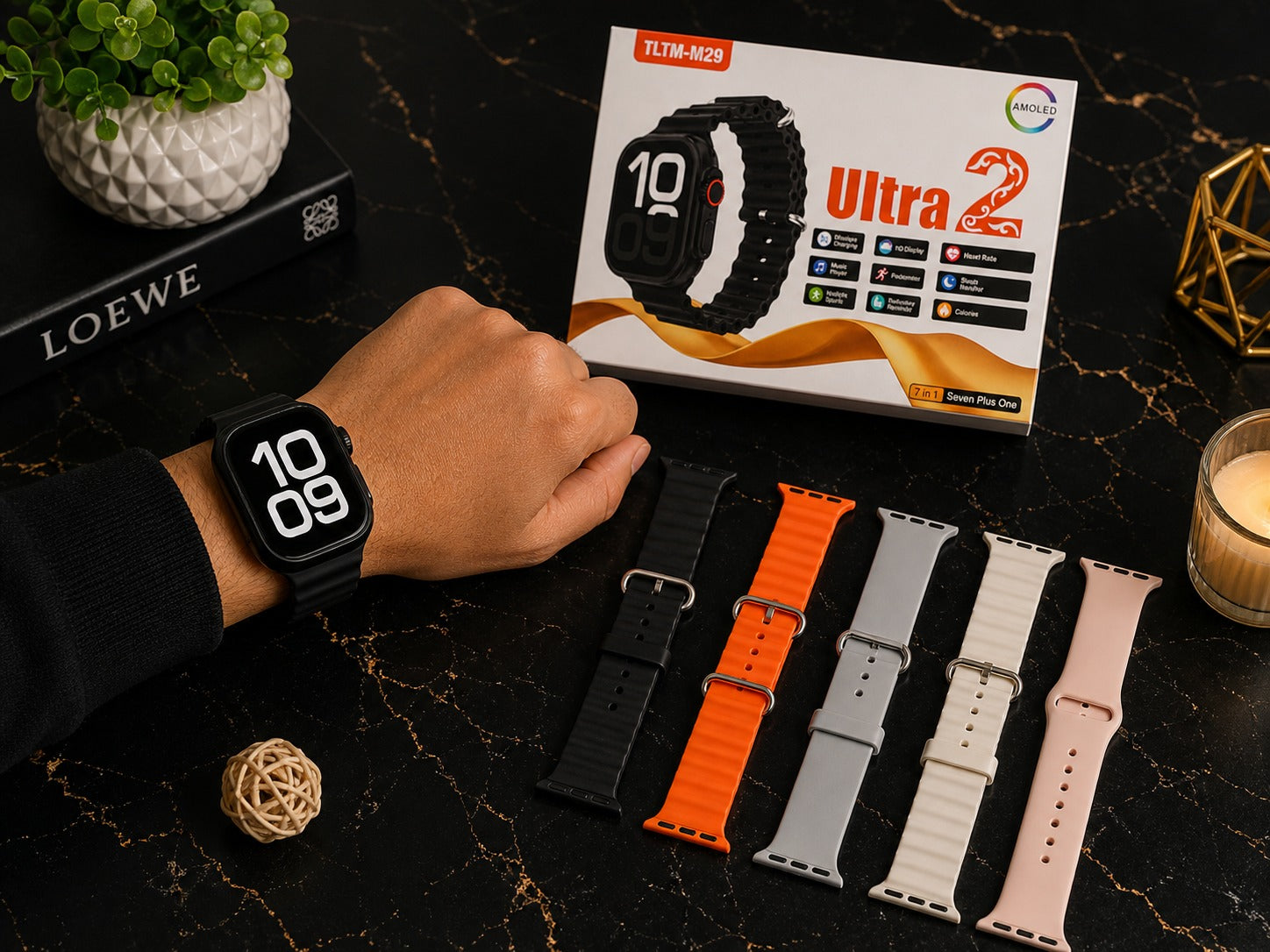 Ultra 2 Smart Watch TLTM-M29 Series – 7+1 Strap Combo | AMOLED Display Premium Smartwatch