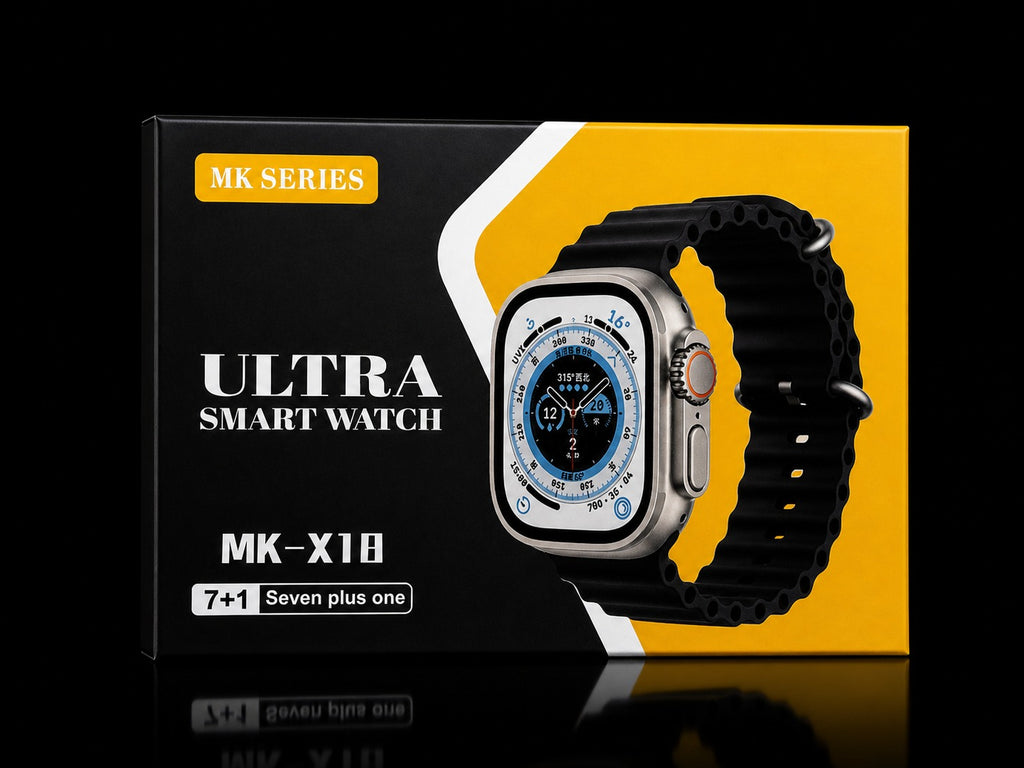 Ultra Smart Watch MK-X18 Series – 7+1 Strap Combo | Premium AMOLED Display Smartwatch