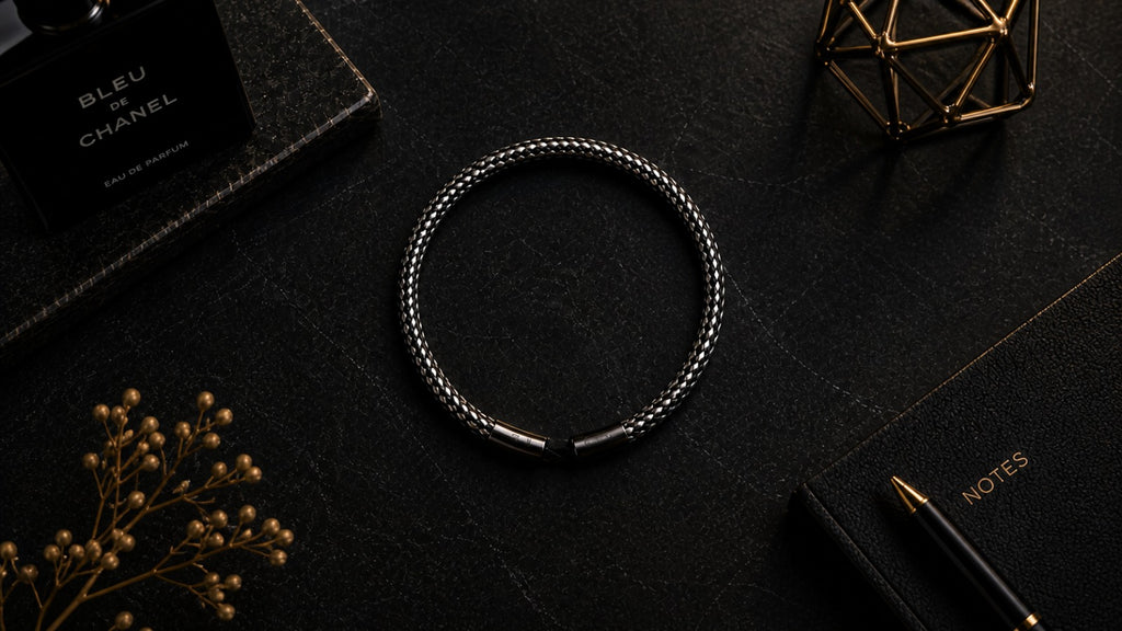 ENCLAVE Premium Braided Metal Bracelet for Men
