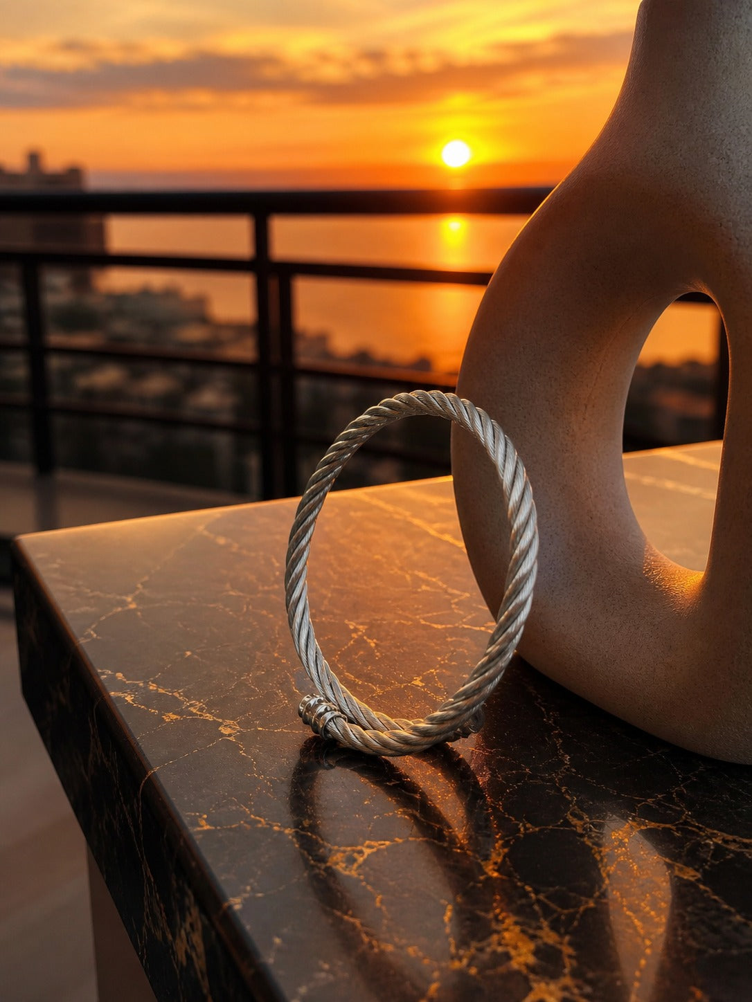 ENCLAVE Premium Twisted Metal Bracelet for Men