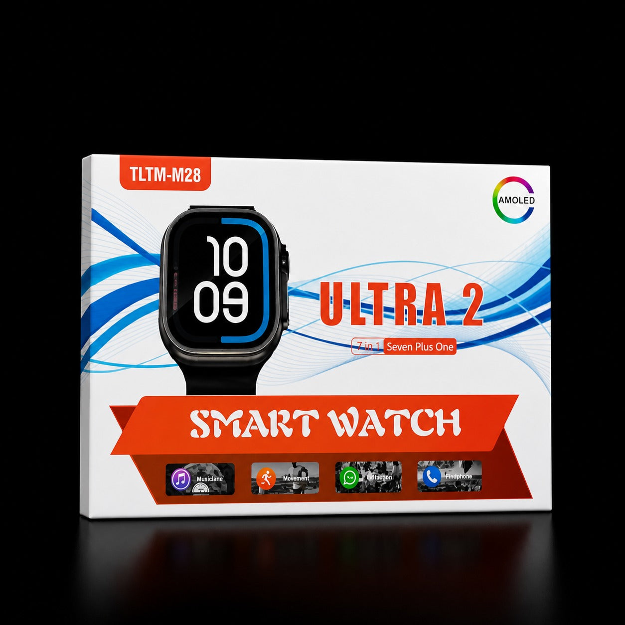 Ultra 2 Series TLTM-M28 Smart Watch – 7-in-1 Combo with 7 Straps