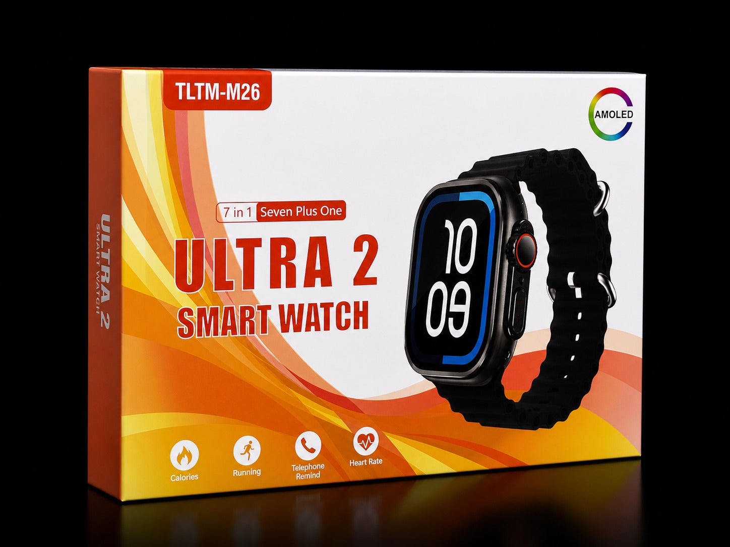 TLTM-M26 Ultra 2 Smart Watch (7-in-1 Combo) – AMOLED Display, Fitness Tracker & Call Alerts