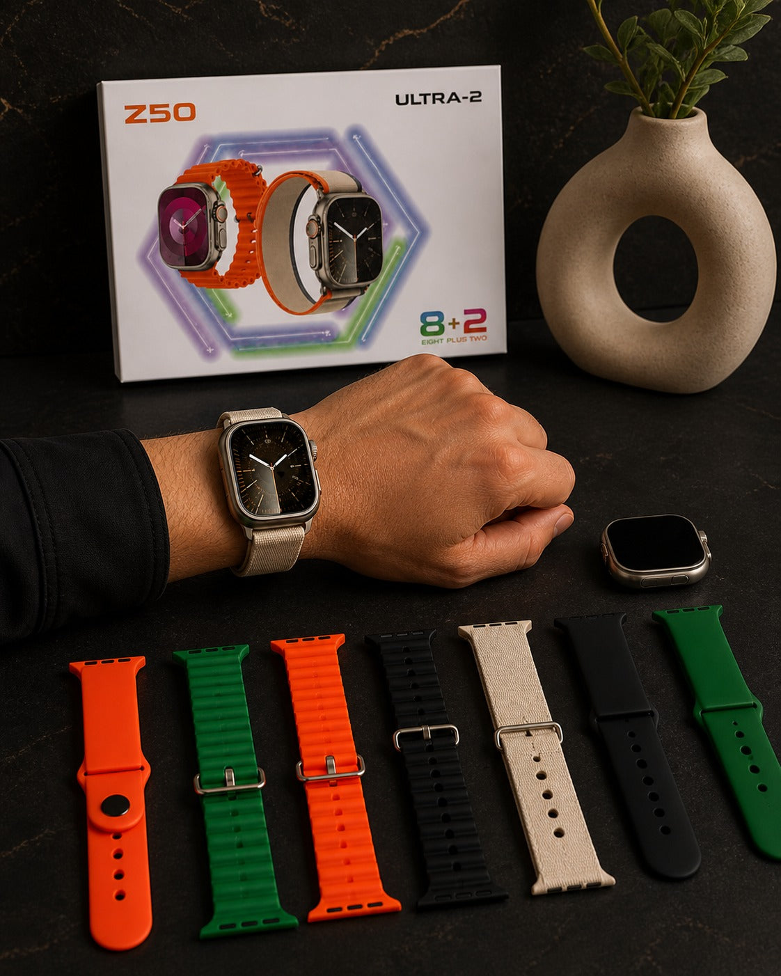 Z50 Ultra-2 Smartwatch with Bluetooth Calling, 2.01” HD Display, 8+2 Strap Combo, Fitness Tracker Watch